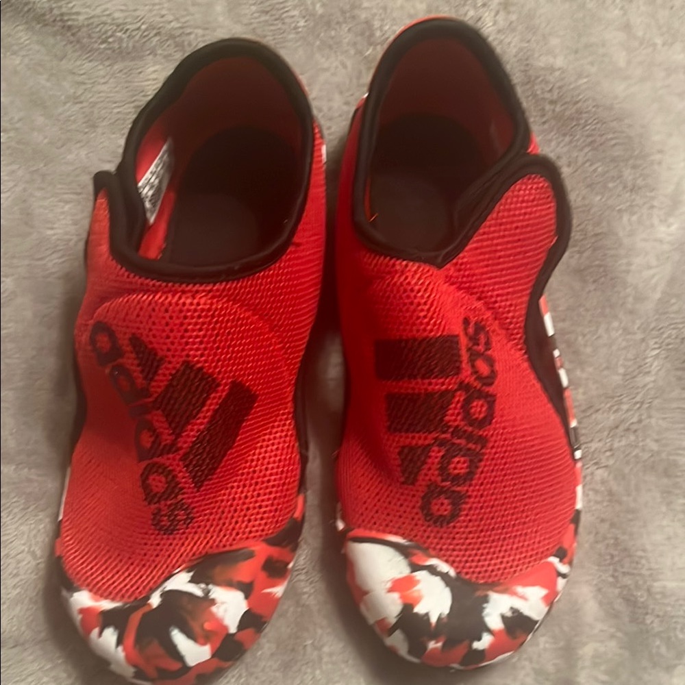 Adidas Red and Black Water Shoes Slip-On Comfort
